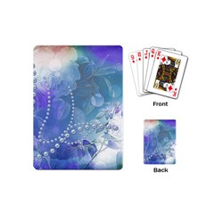 Wonderful Floral Design With Pearls Playing Cards (mini) by FantasyWorld7