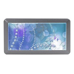 Wonderful Floral Design With Pearls Memory Card Reader (mini) by FantasyWorld7