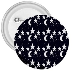 Starry Night Cartoon Print Pattern 3  Buttons