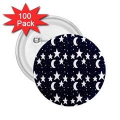 Starry Night Cartoon Print Pattern 2 25  Buttons (100 Pack)  by dflcprintsclothing