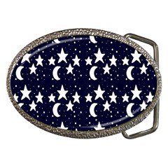 Starry Night Cartoon Print Pattern Belt Buckles