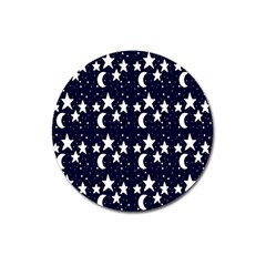 Starry Night Cartoon Print Pattern Magnet 3  (round) by dflcprintsclothing