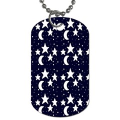 Starry Night Cartoon Print Pattern Dog Tag (Two Sides)