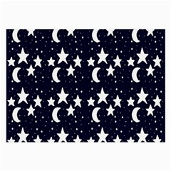 Starry Night Cartoon Print Pattern Large Glasses Cloth (2-side) by dflcprintsclothing