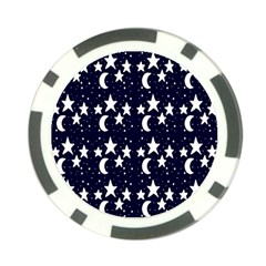 Starry Night Cartoon Print Pattern Poker Chip Card Guard (10 Pack) by dflcprintsclothing