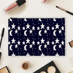 Starry Night Cartoon Print Pattern Cosmetic Bag (large) by dflcprintsclothing