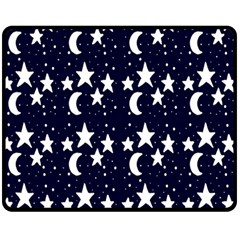 Starry Night Cartoon Print Pattern Fleece Blanket (medium)  by dflcprintsclothing