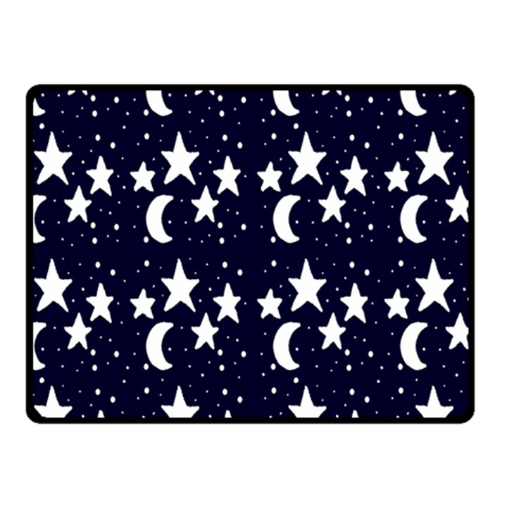 Starry Night Cartoon Print Pattern Fleece Blanket (Small)