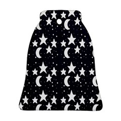 Starry Night Cartoon Print Pattern Bell Ornament (two Sides) by dflcprintsclothing