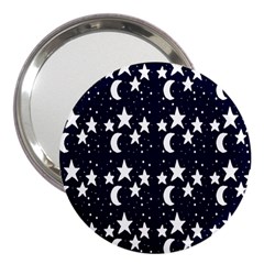 Starry Night Cartoon Print Pattern 3  Handbag Mirrors by dflcprintsclothing