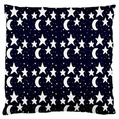 Starry Night Cartoon Print Pattern Large Flano Cushion Case (two Sides) by dflcprintsclothing