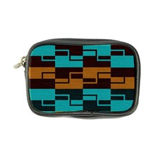 Illusion In Orange & Teal Coin Purse by WensdaiAmbrose