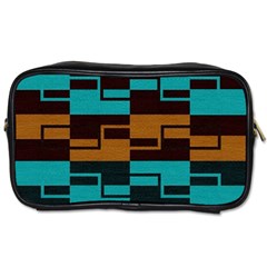 Illusion In Orange & Teal Toiletries Bag (two Sides) by WensdaiAmbrose