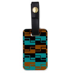 Illusion In Orange & Teal Luggage Tags (one Side)  by WensdaiAmbrose