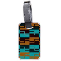 Illusion In Orange & Teal Luggage Tags (two Sides) by WensdaiAmbrose