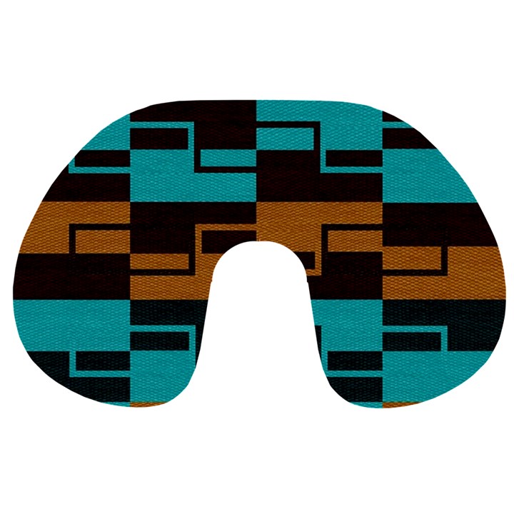 Illusion in Orange & Teal Travel Neck Pillows