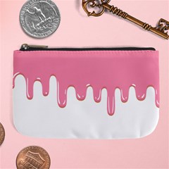 Ice Cream Pink melting background Bubble Gum Large Coin Purse