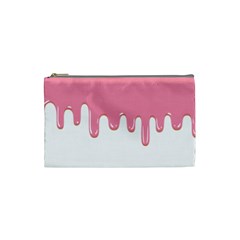 Ice Cream Pink Melting Background Bubble Gum Cosmetic Bag (small) by genx