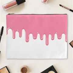 Ice Cream Pink Melting Background Bubble Gum Cosmetic Bag (xl) by genx