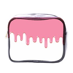 Ice Cream Pink Melting Background Bubble Gum Mini Toiletries Bag (one Side) by genx