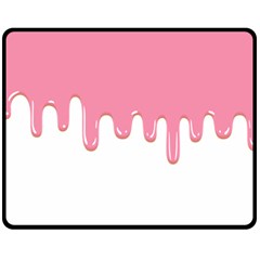 Ice Cream Pink Melting Background Bubble Gum Double Sided Fleece Blanket (medium) by genx