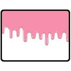 Ice Cream Pink Melting Background Bubble Gum Double Sided Fleece Blanket (large) by genx