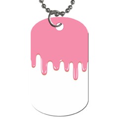 Ice Cream Pink Melting Background Bubble Gum Dog Tag (two Sides) by genx