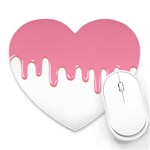 Ice Cream Pink melting background Bubble Gum Heart Mousepad Front