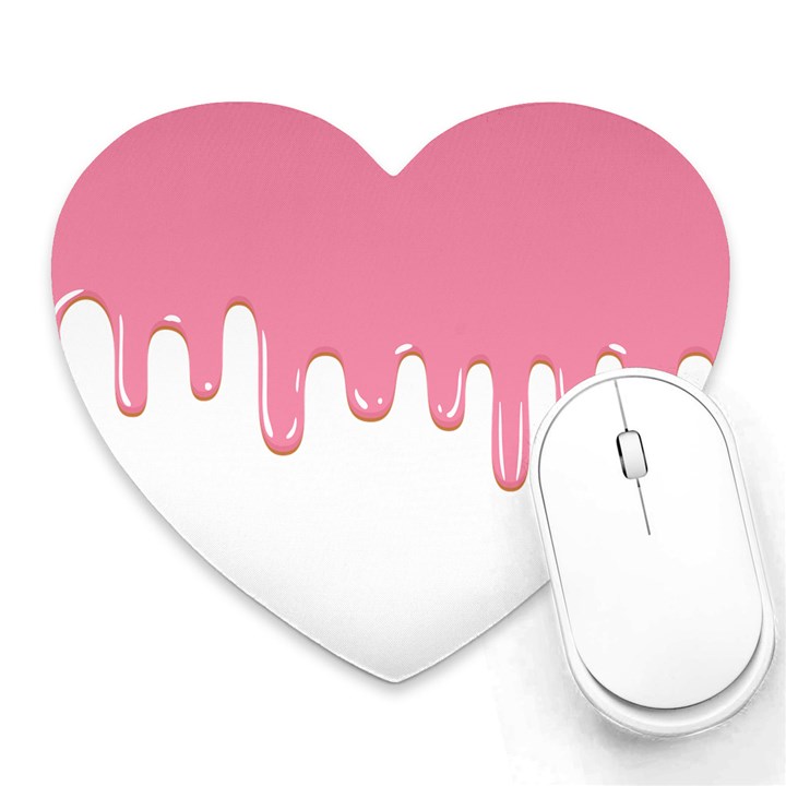 Ice Cream Pink melting background Bubble Gum Heart Mousepad