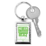 Never Look Back Key Chains (Rectangle)  Front