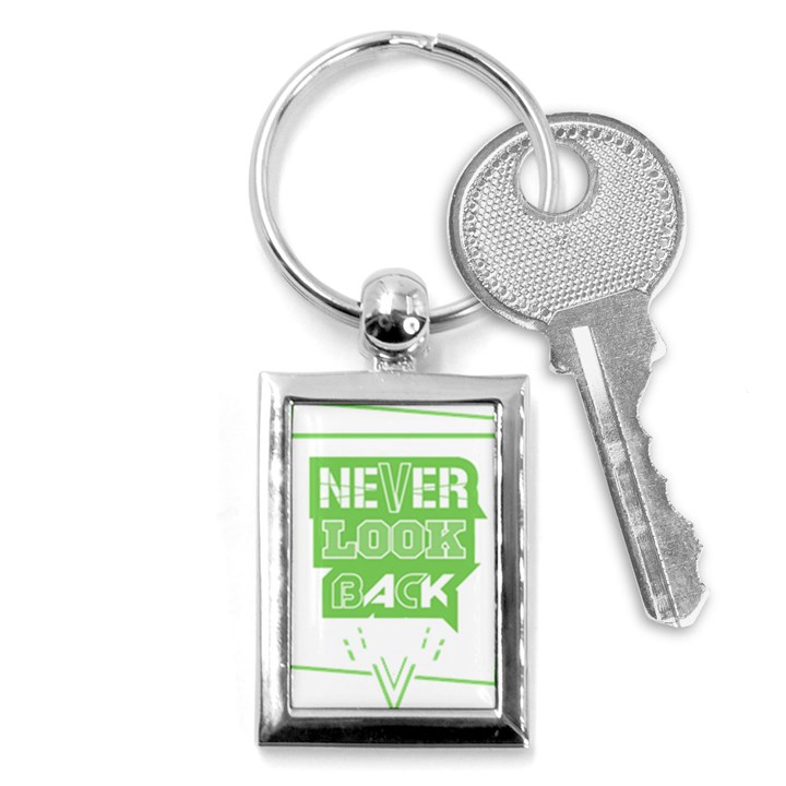 Never Look Back Key Chains (Rectangle) 