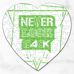 Never Look Back Jigsaw Puzzle (heart) by Melcu