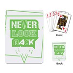 Never Look Back Playing Cards Single Design Back