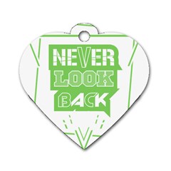 Never Look Back Dog Tag Heart (one Side) by Melcu