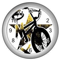 Bmx Wall Clock (silver) by Melcu