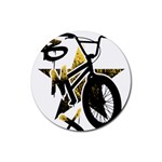 Bmx Rubber Round Coaster (4 pack)  Front