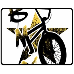 Bmx Double Sided Fleece Blanket (medium)  by Melcu