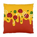 Pizza Topping funny modern yellow melting cheese and pepperonis Standard Cushion Case (One Side) Front