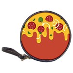 Pizza Topping funny modern yellow melting cheese and pepperonis Classic 20-CD Wallets Front