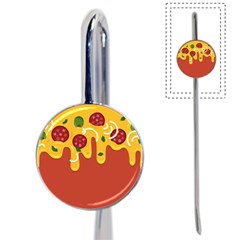 Pizza Topping Funny Modern Yellow Melting Cheese And Pepperonis Book Mark by genx