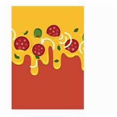 Pizza Topping Funny Modern Yellow Melting Cheese And Pepperonis Large Garden Flag (two Sides) by genx