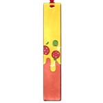 Pizza Topping funny modern yellow melting cheese and pepperonis Large Book Marks Front