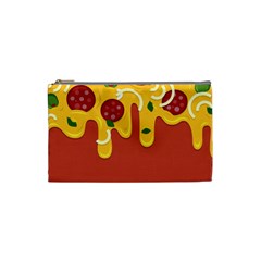 Pizza Topping Funny Modern Yellow Melting Cheese And Pepperonis Cosmetic Bag (xs) by genx