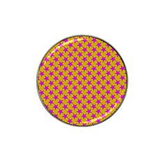 Pink Stars Pattern On Yellow Hat Clip Ball Marker (10 Pack) by BrightVibesDesign