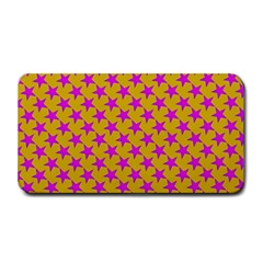 Pink Stars Pattern On Yellow Medium Bar Mats by BrightVibesDesign