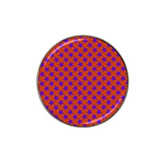 Purple Stars Pattern On Orange Hat Clip Ball Marker (10 Pack) by BrightVibesDesign