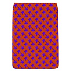 Purple Stars Pattern On Orange Removable Flap Cover (l) by BrightVibesDesign