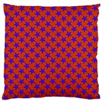 Purple Stars Pattern On Orange Standard Flano Cushion Case (Two Sides) Front