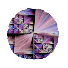 Fractal Art Artwork Digital Art Standard 15  Premium Round Cushions by Pakrebo