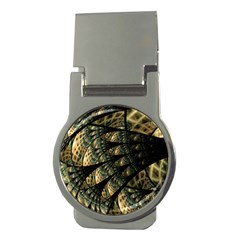 Pattern Abstract Fractals Money Clips (round)  by Pakrebo